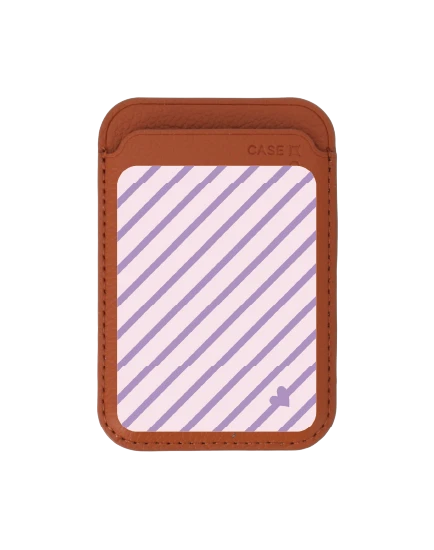 brown wallet magsafe purple stripes
