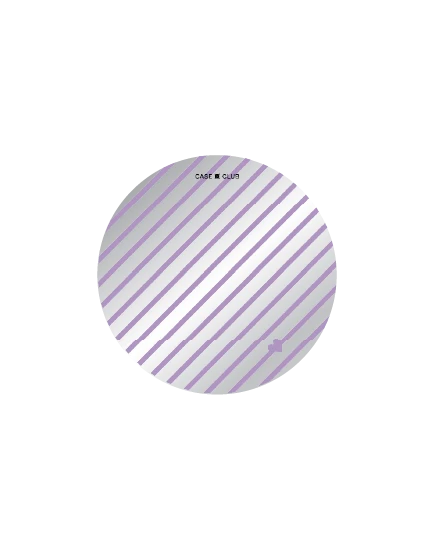 ป็อปกริปกระจก ลายทางสีม่วงพาสเทล