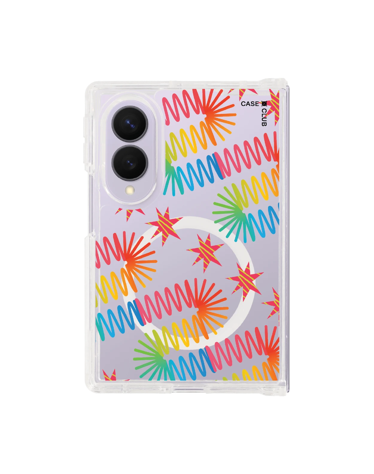 samsung galaxy z fold 8 clear magsafe rainbow rush