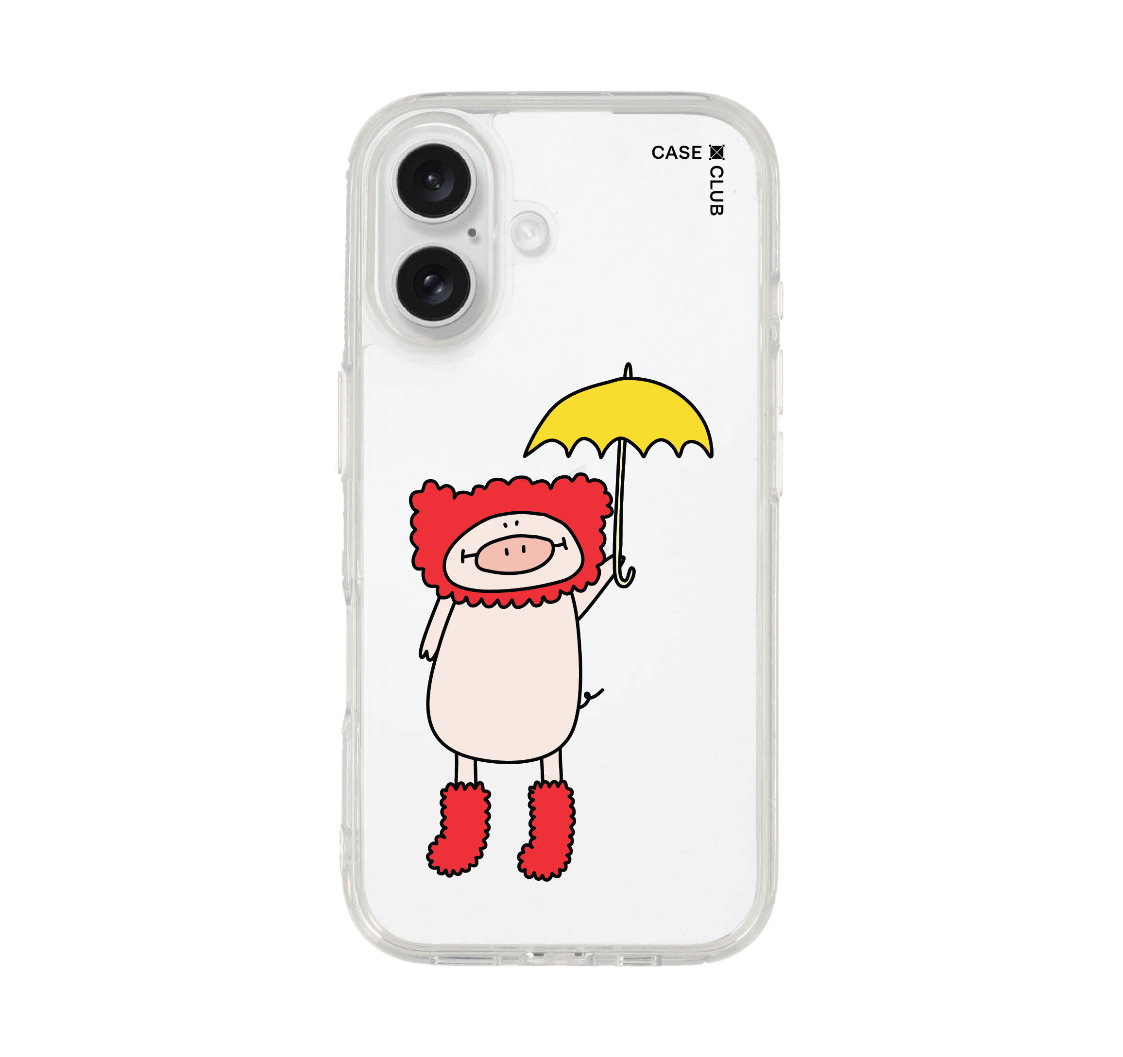 เคสใส iphone 16 หมูในฝน