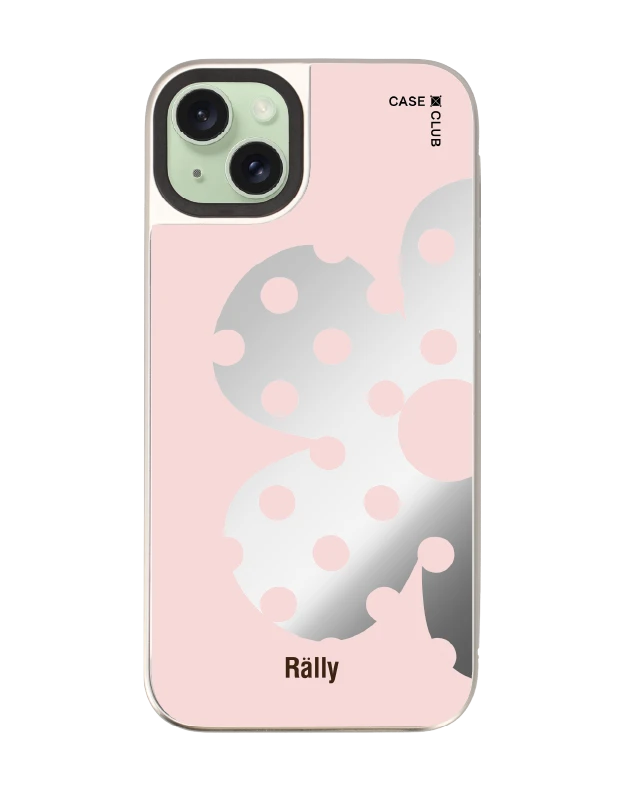 เคสกระจก iphone 15 plus magsafe rally ดอกไม้ลายจุด