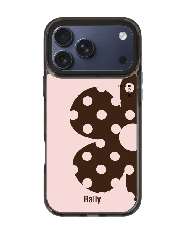 เคสใส iphone 17 pro max magsafe สีดำ rally ดอกไม้ลายจุด