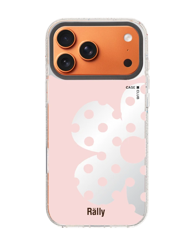 เคสกระจกใส iphone 17 pro max mirror magsafe rally ดอกไม้ลายจุด