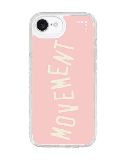 เคสใส iphone 16e magsafe rally ลาย movement สีชมพูใส