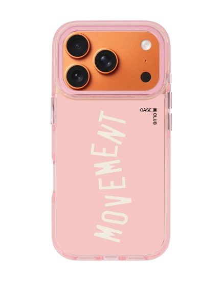 เคสใส iphone 17 pro magsafe สีชมพู rally ลาย movement สีชมพูใส