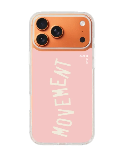 เคสใส iphone 17 pro max magsafe rally ลาย movement สีชมพูใส