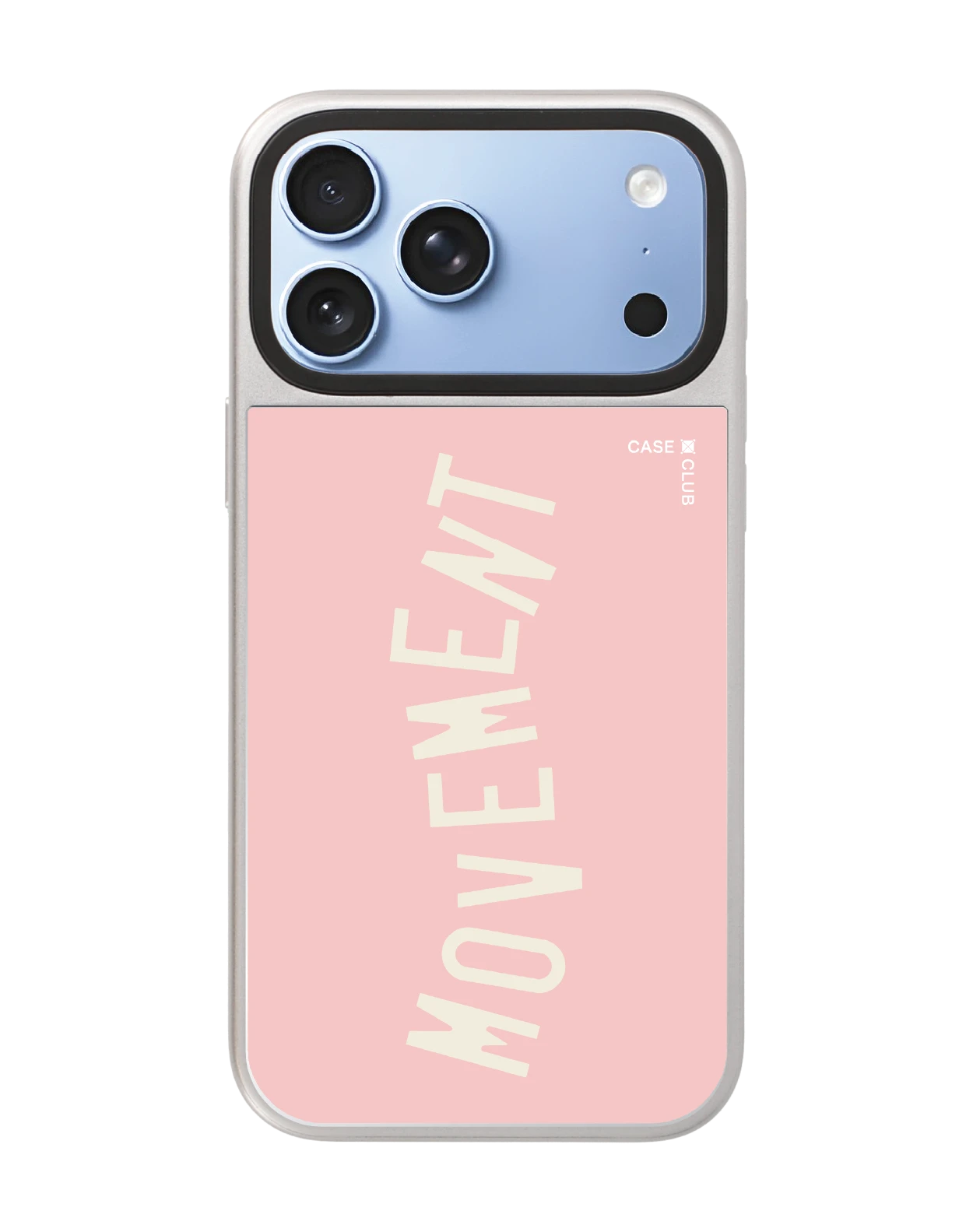 เคสกระจก iphone 18 pro max magsafe rally ลาย movement สีชมพูใส