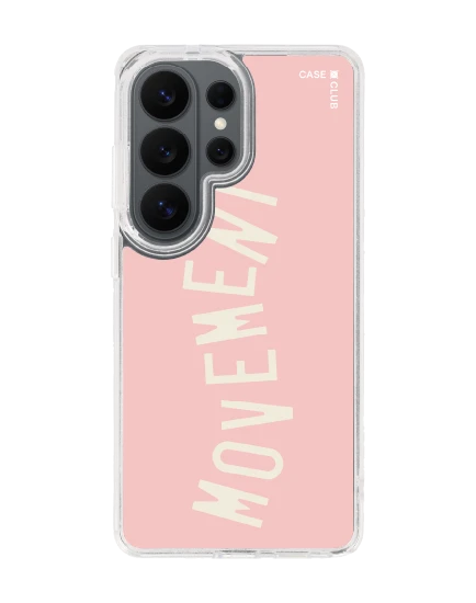 เคสใส samsung galaxy s26 ultra clear magsafe rally ลาย movement สีชมพูใส