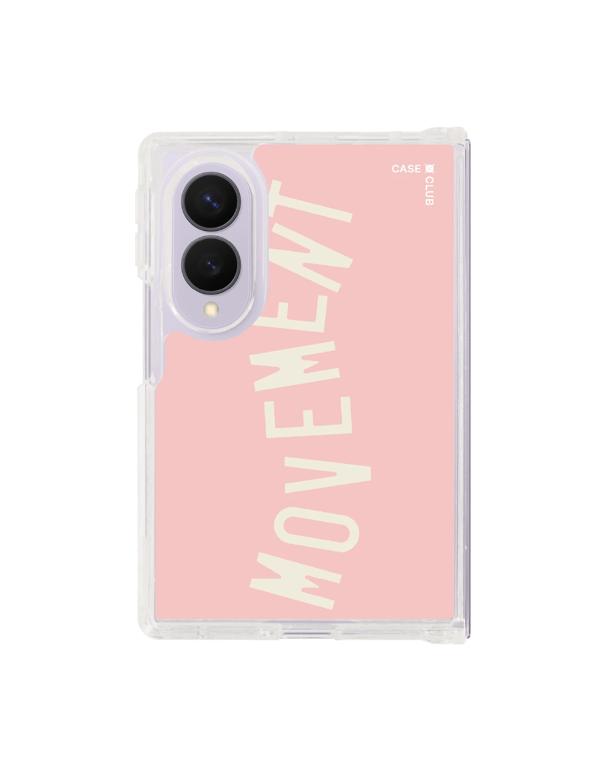 เคสใส samsung galaxy z fold 8 magsafe rally ลาย movement สีชมพูใส