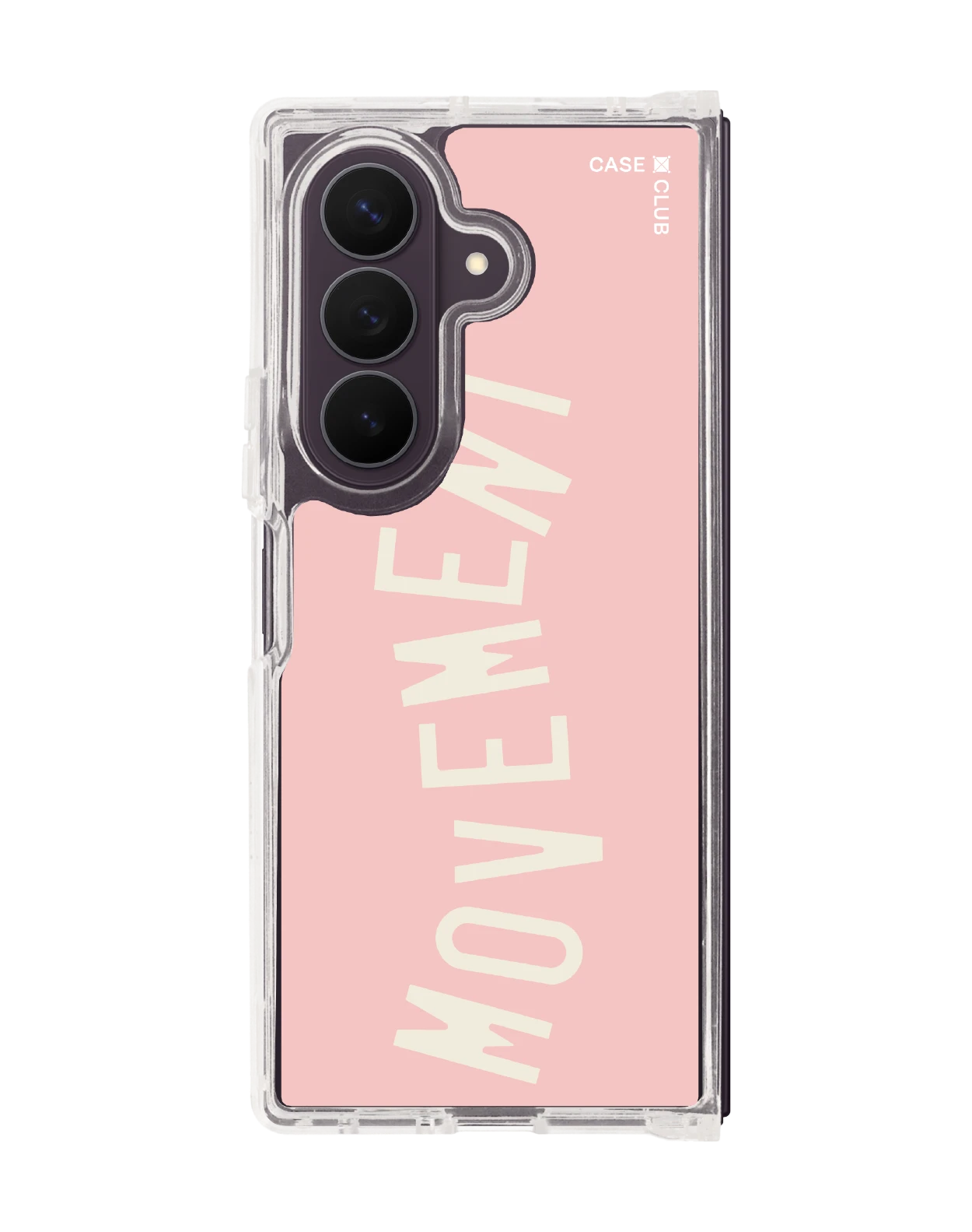 เคสใส samsung galaxy z fold 8 ultra magsafe rally ลาย movement สีชมพูใส