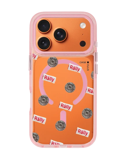 เคสใส iphone 17 pro magsafe สีชมพู rally hardware ดีไซน์พรีเมี่ยม