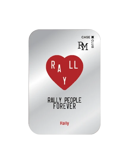 ที่เก็บบัตร magsafe แบบกระจกมีขาตั้งในตัว rally people club ลายหัวใจ