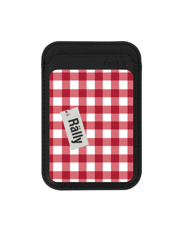 กระเป๋าใส่บัตร magsafe ดำ rally ตารางสตรอว์เบอร์รี่