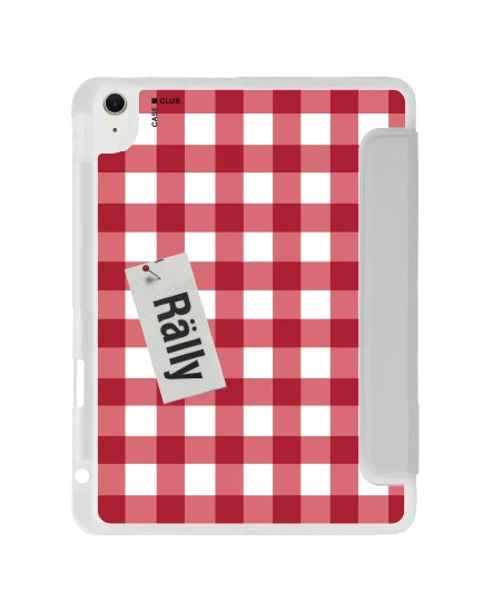 เคสใส ipad air 11" (m2/m3) สีเทา rally ตารางสตรอว์เบอร์รี่