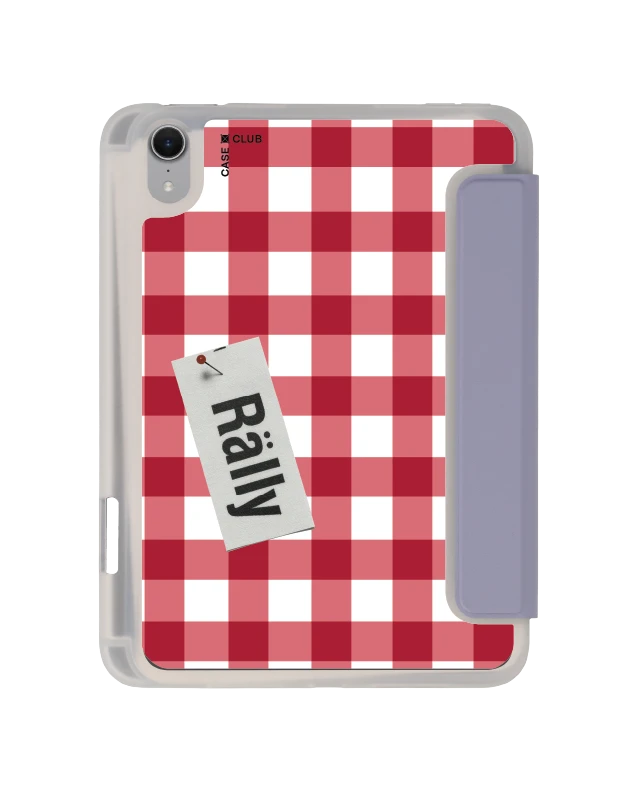 เคสใส ipad mini 7 สีม่วง rally ตารางสตรอว์เบอร์รี่