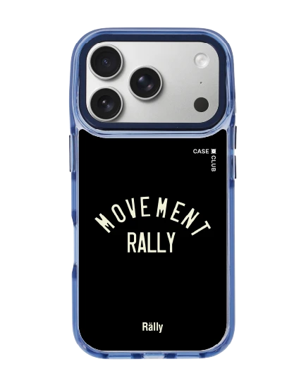 เคสใส iphone 17 pro magsafe สีฟ้า rally varsity movement สีดำ