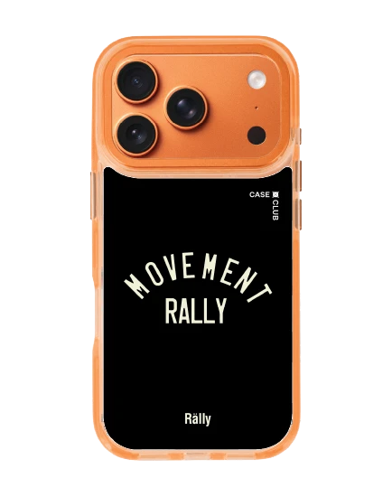 เคสใสสีส้ม iphone 17 pro magsafe rally varsity movement สีดำ