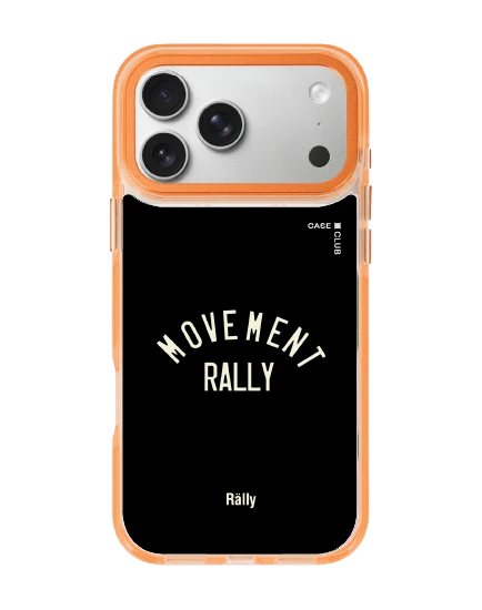 เคสใสสีส้ม iphone 17 pro max magsafe rally varsity movement สีดำ