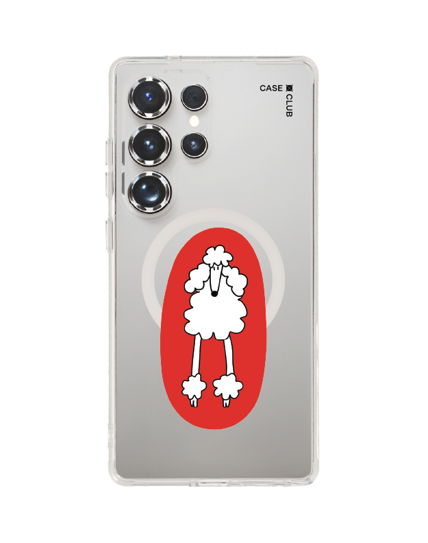 เคสใส samsung galaxy s25 ultra magsafe พุดเดิ้งวงแดง
