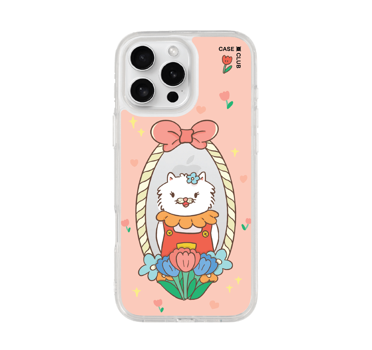 เคสใส iPhone 16 Pro Max แมวเปอร์เซีย ริบบิ้น