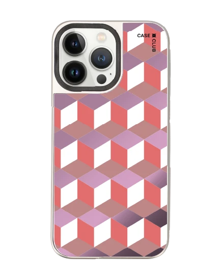 กล่องเรขาคณิตสีทับทิม