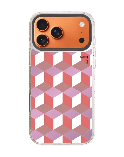 กล่องเรขาคณิตสีทับทิม