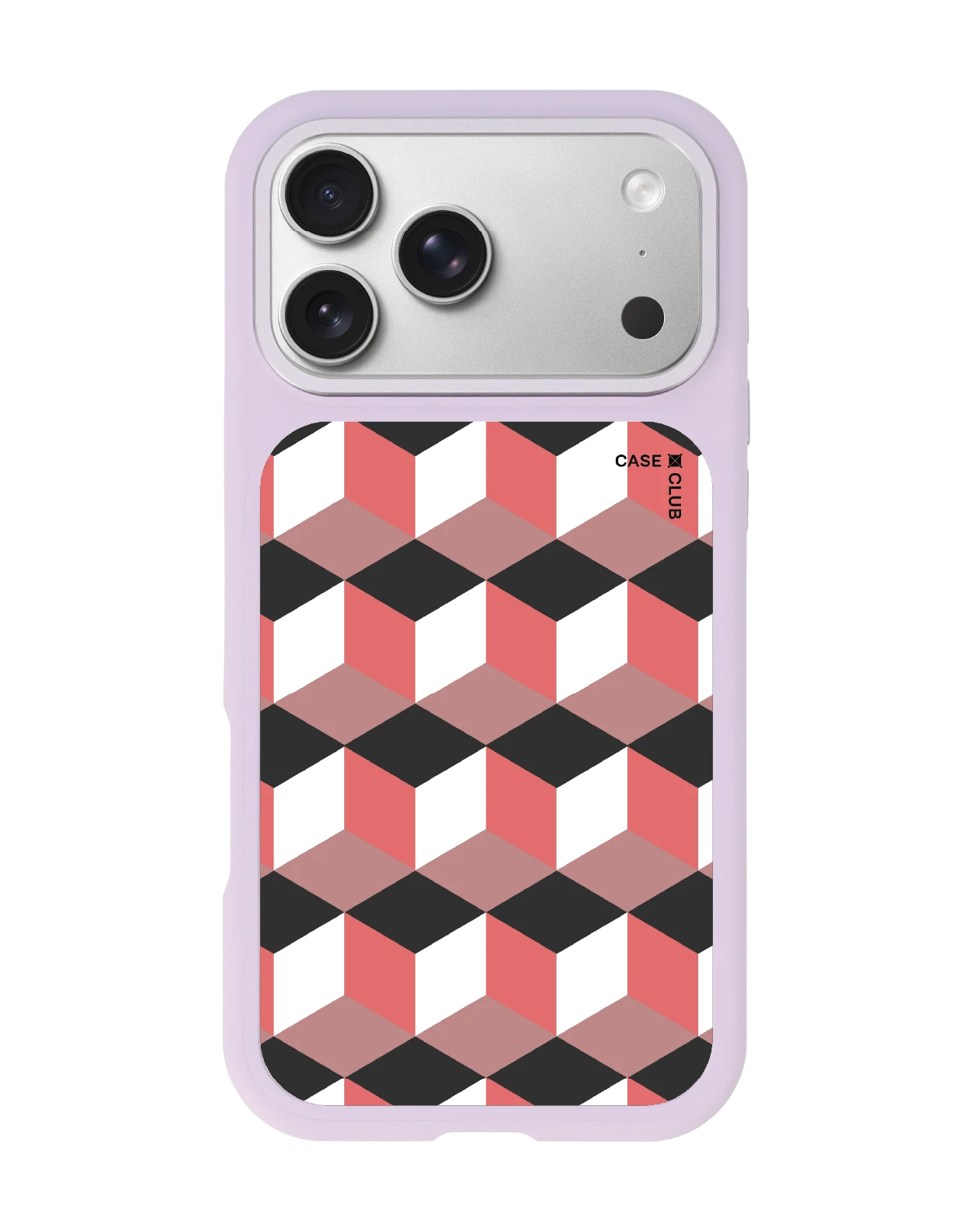 เคสเปลี่ยนฝาหลัง iphone 18 pro max magsafe สีม่วง กล่องเรขาคณิตสีทับทิม