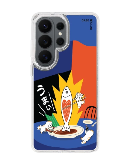 samsung galaxy s26 ultra clear magsafe salmon cat dinner