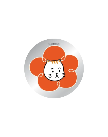 ป็อปกริปกระจก salmon cat flower