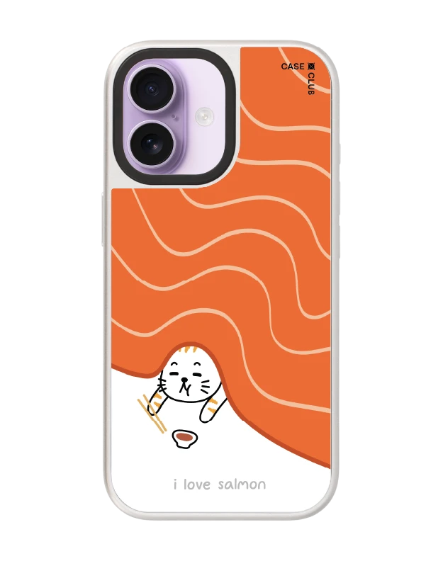 เคสกระจก iphone 17 magsafe salmon cat แมวชอบแซลมอน