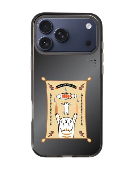 iphone 17 pro max black mirror magsafe salmon cat mantra