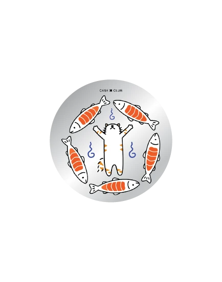 ป็อปกริปกระจก salmon cat mantra