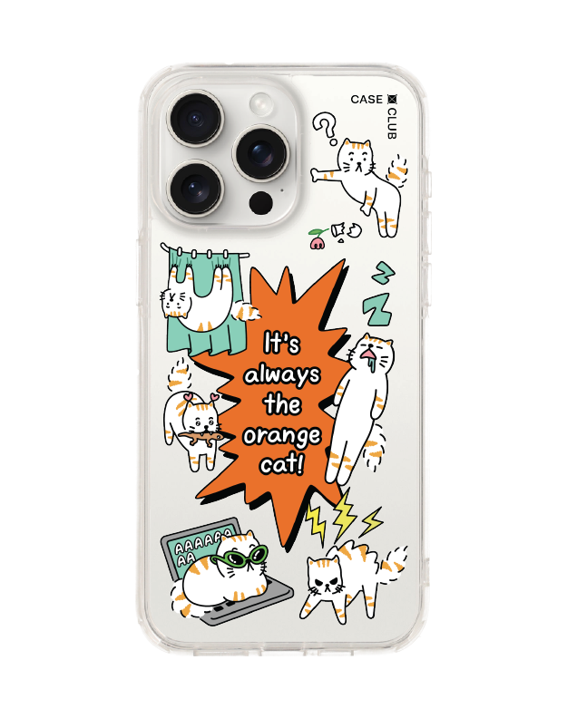 เคสใส iPhone 15 Pro Max Salmon Cat คำคม