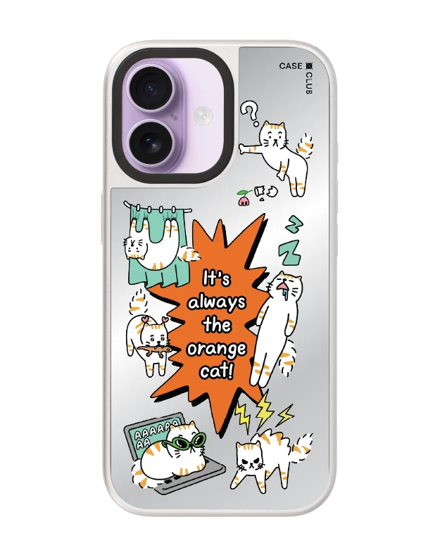 iphone 17 mirror silver magsafe salmon cat quote