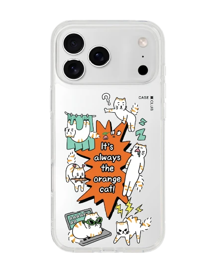 iphone 17 pro max clear salmon cat quote