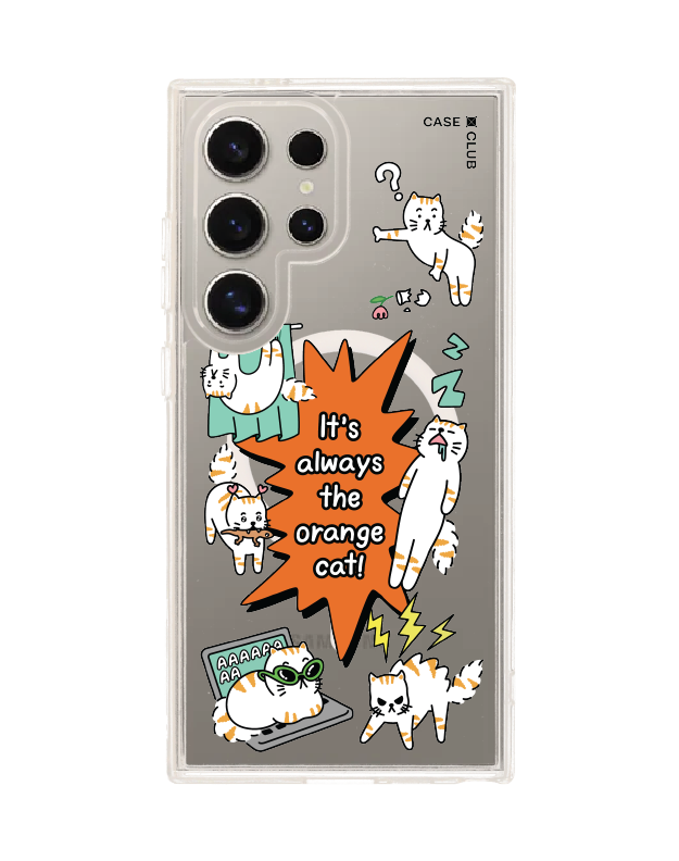 เคสใส samsung s24 ultra magsafe salmon cat คำคม