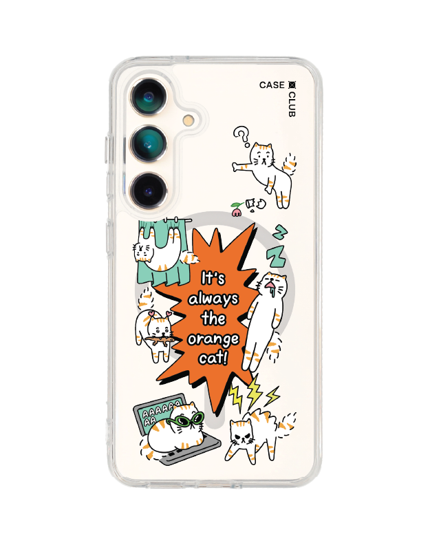 เคสใส samsung galaxy s25 magsafe salmon cat คำคม