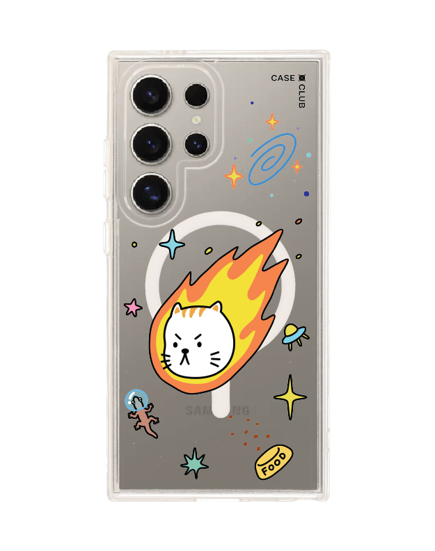 เคสใส samsung s24 ultra magsafe salmon cat อวกาศ