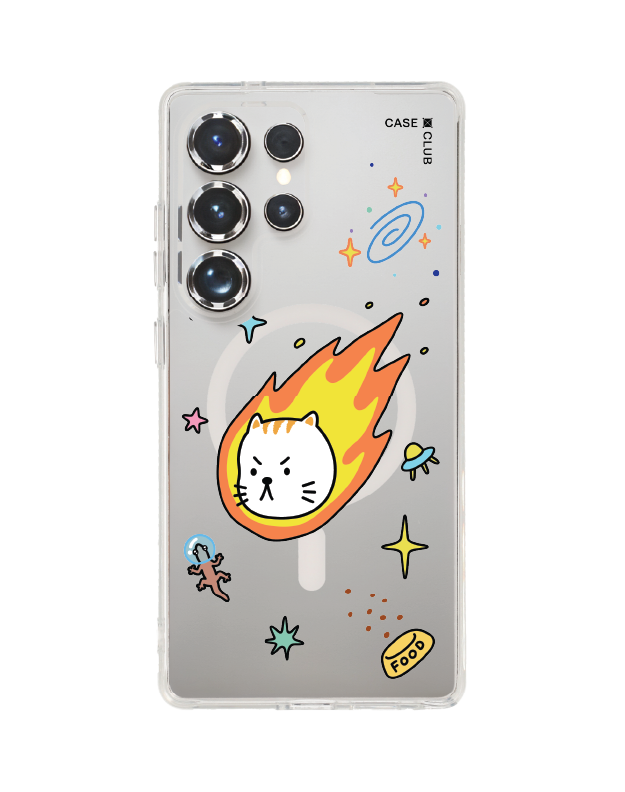 เคสใส Samsung Galaxy S25 Ultra MagSafe Salmon Cat อวกาศ