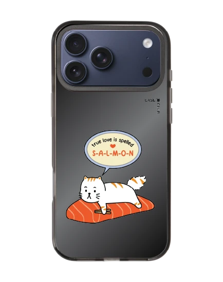 iphone 17 pro max black mirror magsafe salmon cat true love