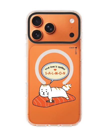iphone 17 pro max clear case magsafe shield salmon cat true love
