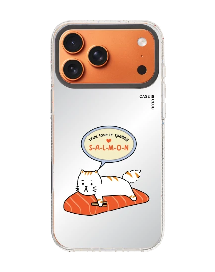 iphone 17 pro max clear mirror magsafe salmon cat true love