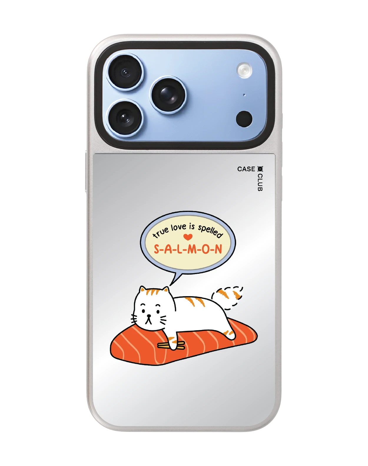 iphone 18 pro max mirror silver magsafe salmon cat true love