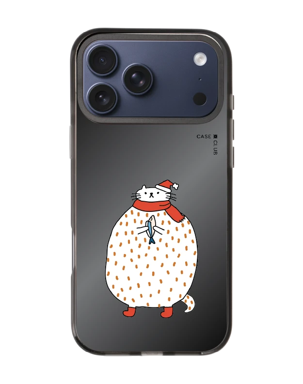 iphone 17 pro max black mirror magsafe santa cat