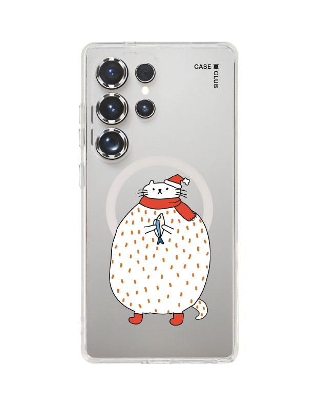เคสใส Samsung Galaxy S25 Ultra MagSafe แมวซานต้า