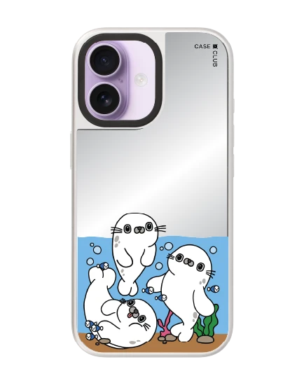 เคสกระจก iphone 17 magsafe โลกใต้ทะเลของแมวน้ำ