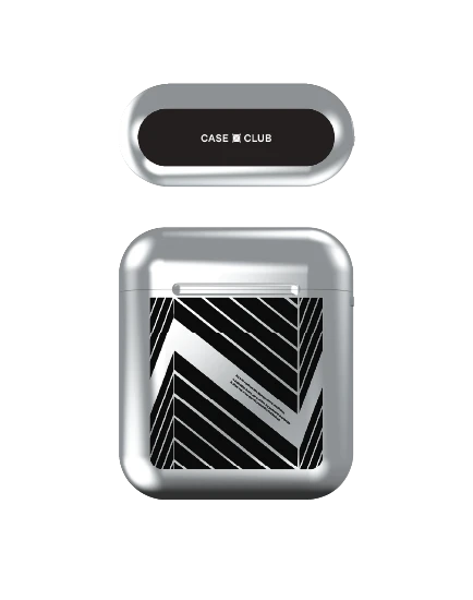 airpods (1/2 gen) silver case sharp flow