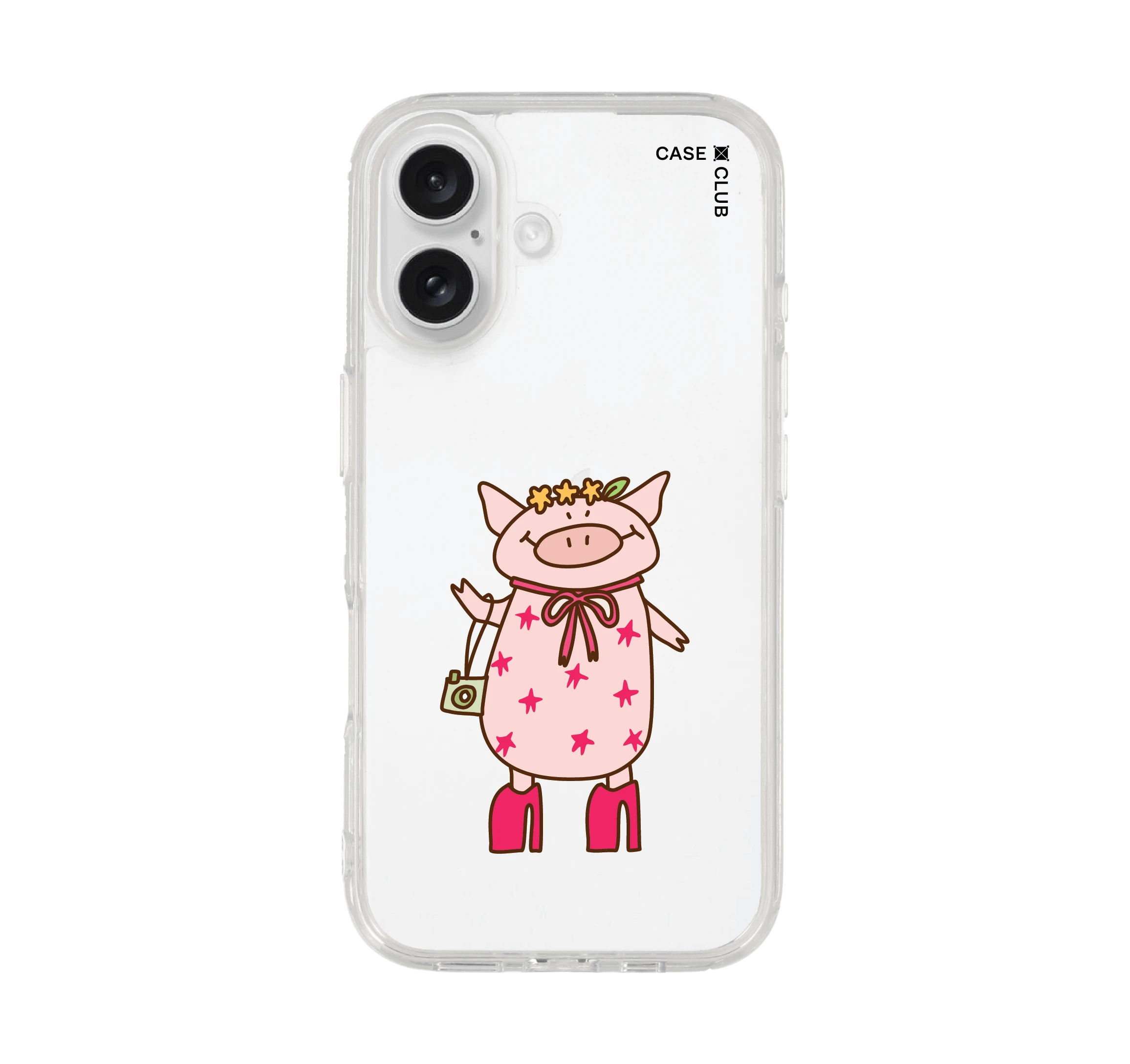 เคสใส iphone 16 น้องหมูสายช้อป