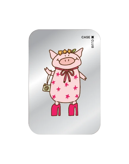 magnetic mirror cardholder stand shopping pig