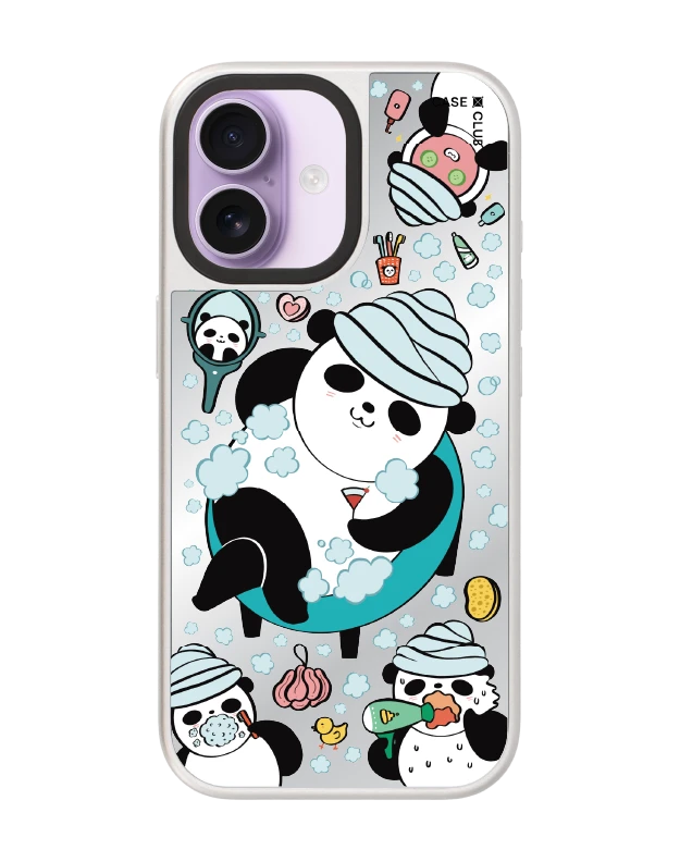 เคสกระจก iphone 17 magsafe แพนด้าน้อยอาบน้ำ